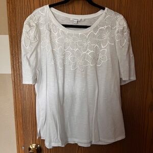 Womens Chico's Puff Sleeve Top